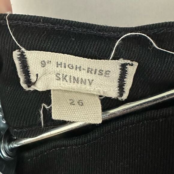 Madewell Black 9" High-Rise Skinny Jeans Womens Size 26 - Picture 5 of 7